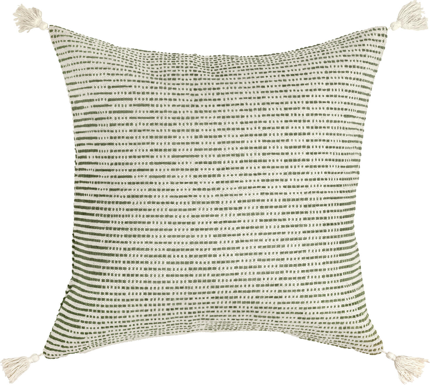 ERWIN M. LUSINI Torano Decorative Cushion Cover 50x50 cm, Cotton Linen Blend with Tassels, Non-Iron Zip Fastening, OEKO-TEX Standard 100