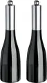 VEGA Nutima Salt and Pepper Mill Set, Lacquered Wood and Stainless Steel, Black, Ceramic and Carbon Steel Grinders, with S and P Markings