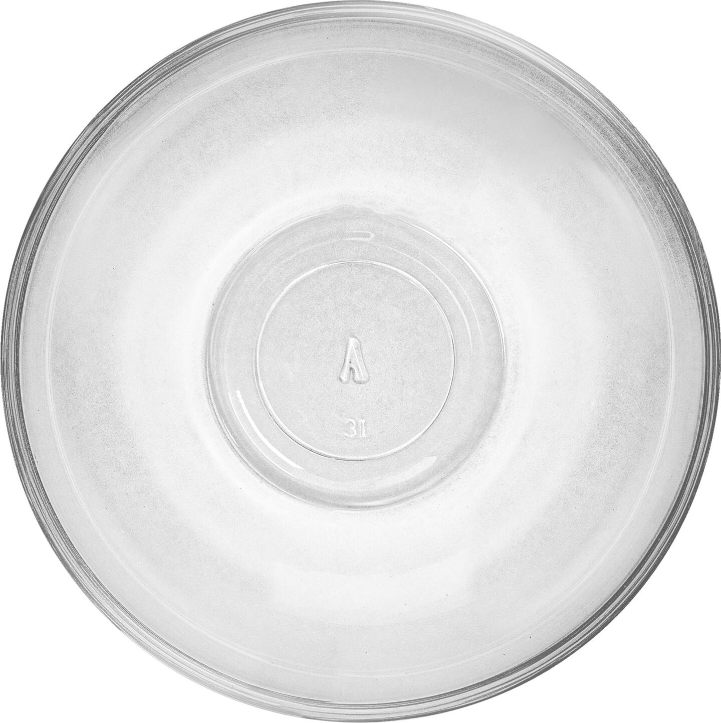 LAV Klassik Glass Saucer, Transparent, 10.2 cm Diameter, Dishwasher Safe, HORECA Range