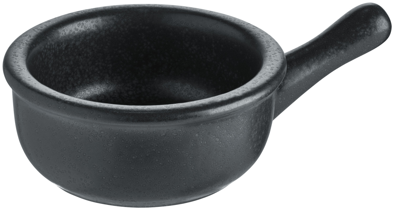 VEGA Masca Round Porcelain Bowl, Black, Set of 12 pieces, 40 ml, 6.5 cm Diameter, 2.5 cm Height, Professional Catering Grade, Dishwasher and Microwave Safe