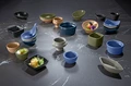 VEGA Masca Round Porcelain Bowl, Black, Set of 12 pieces, 40 ml, 6.5 cm Diameter, 2.5 cm Height, Professional Catering Grade, Dishwasher and Microwave Safe
