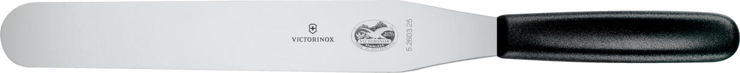 Victorinox Victorinox AG Spatula Swiss Classic Spachtel Swiss Classic Spatula Swiss Classic; Blade length 25 cm, 36.8 cm (L); silver/black Spachtel Swiss Classic; Klingenlänge 25 cm, 36.8 cm (L); silber/schwarz KITCHEN UTENSILS PRACTICAL KITCHEN TOOLS FOR EVERY TASK - Robust and durable tools for different tasks - Practical kitchen helpers with high functionality - Manufactured with know-how and a first-class understanding of design The right kitchen utensils make cooking easier and help professional and amateur chefs prepare delicious meals that you can enjoy with your loved ones. The kitchen utensils collection is characterized by classic design and attention to detail. It is made from high-quality materials and offers exactly what chefs need: reliable functional helpers for every kitchen task. From the bidirectional kitchen grater to the agile tomato peeler, you will find the right tools for your kitchen toolbox here. KÜCHENUTENSILIEN PRAKTISCHE KÜCHENWERKZEUGE FÜR JEDE AUFGABE - Robuste und widerstandsfähige Werkzeuge für unterschiedliche Aufgaben - Praktische Küchenhelfer mit hoher Funktionalität - Gefertigt mit Know-how und erstklassigem Design-Verständnis Die richtigen Küchenutensilien erleichtern das Kochen und unterstützen Profi- und Hobbyköche bei der Zubereitung leckerer Mahlzeiten, die Sie mit Ihren Liebsten genießen können. Die Küchenutensilien-Kollektion zeichnet sich durch klassisches Design und Liebe zum Detail aus. Sie besteht aus hochwertigen Materialien und bietet exakt, was Köche brauchen: verlässliche funktionale Helfer für jede Küchenaufgabe. Von der bidirektionalen Küchenreibe bis zum wendigen Tomatenschäler finden Sie hier die richten Tools für Ihre Küchenwerkzeugkiste.