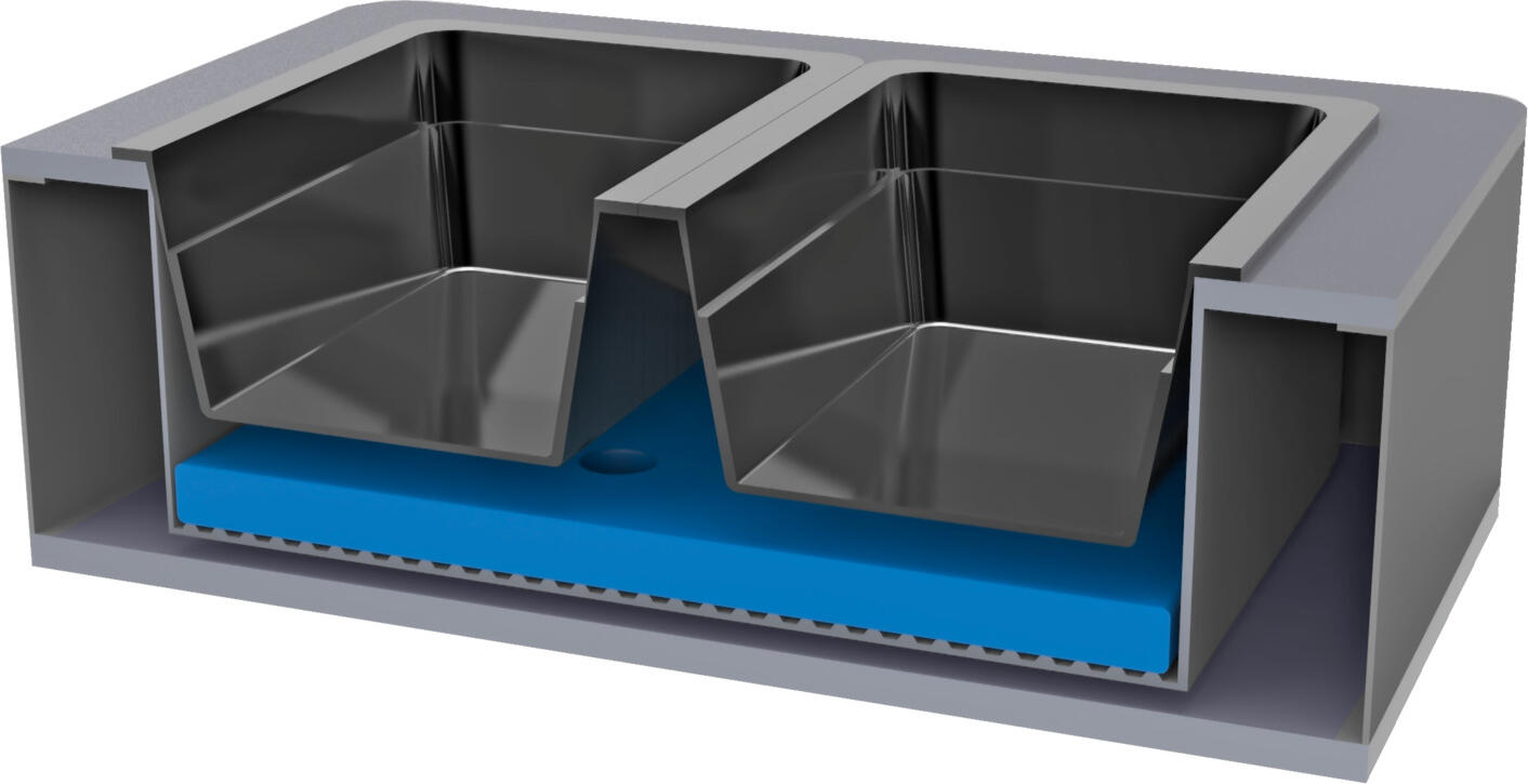 VEGA Anza Base Container GN 1/2, Stackable Rectangular Plastic Base Tray, 31.7 x 25.5 x 11 cm, Heat Resistant to 70°C, Black