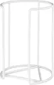 PULSIVA Plate Dispenser, White Plastic Coated Round Steel, 21.5cm Diameter, 29.5cm Height, Capacity 25-35 Plates for Buffet and Storage