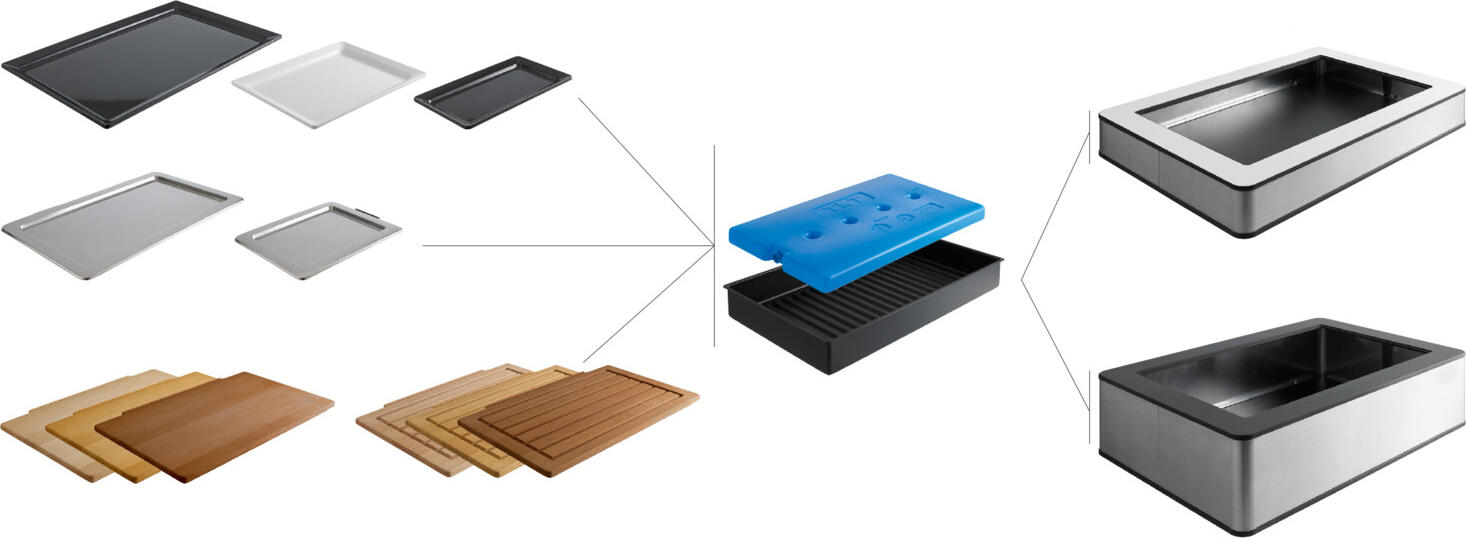 VEGA Anza Base Container GN 1/2, 4520 ml, High-Quality Plastic, Stackable, Heat Resistant to 70°C, Black, 31.7 x 25.5 x 6.8 cm