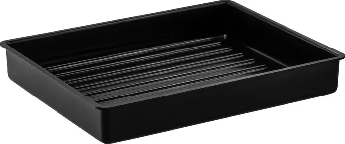 VEGA Anza Base Container GN 1/2, High-Quality Plastic, Stackable, Black, 31.7 x 25.5 x 4.6 cm, Heat Resistant up to 70 C