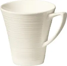 VEGA LUSINI Solutions GmbH Coffee mug Skyline Kaffeebecher Skyline Coffee mug Skyline; 300 ml, 9.3x10 cm (ØxH); cream white; round; 6 piece / pack Kaffeebecher Skyline; 300 ml, 9.3x10 cm (ØxH); cremeweiß; rund; 6 Stück / Pack Cream colored bone china mug with relief. Modern design. High resistance. Brilliant glaze. Dishwasher safe and microwaveable. Cremefarbene Becher-Obertasse aus Bone-China mit Relief. Modernes Design. Hohe Widerstandsfähigkeit. Brillante Glasur. Spülmaschinenfest und mikrowellengeeignet.