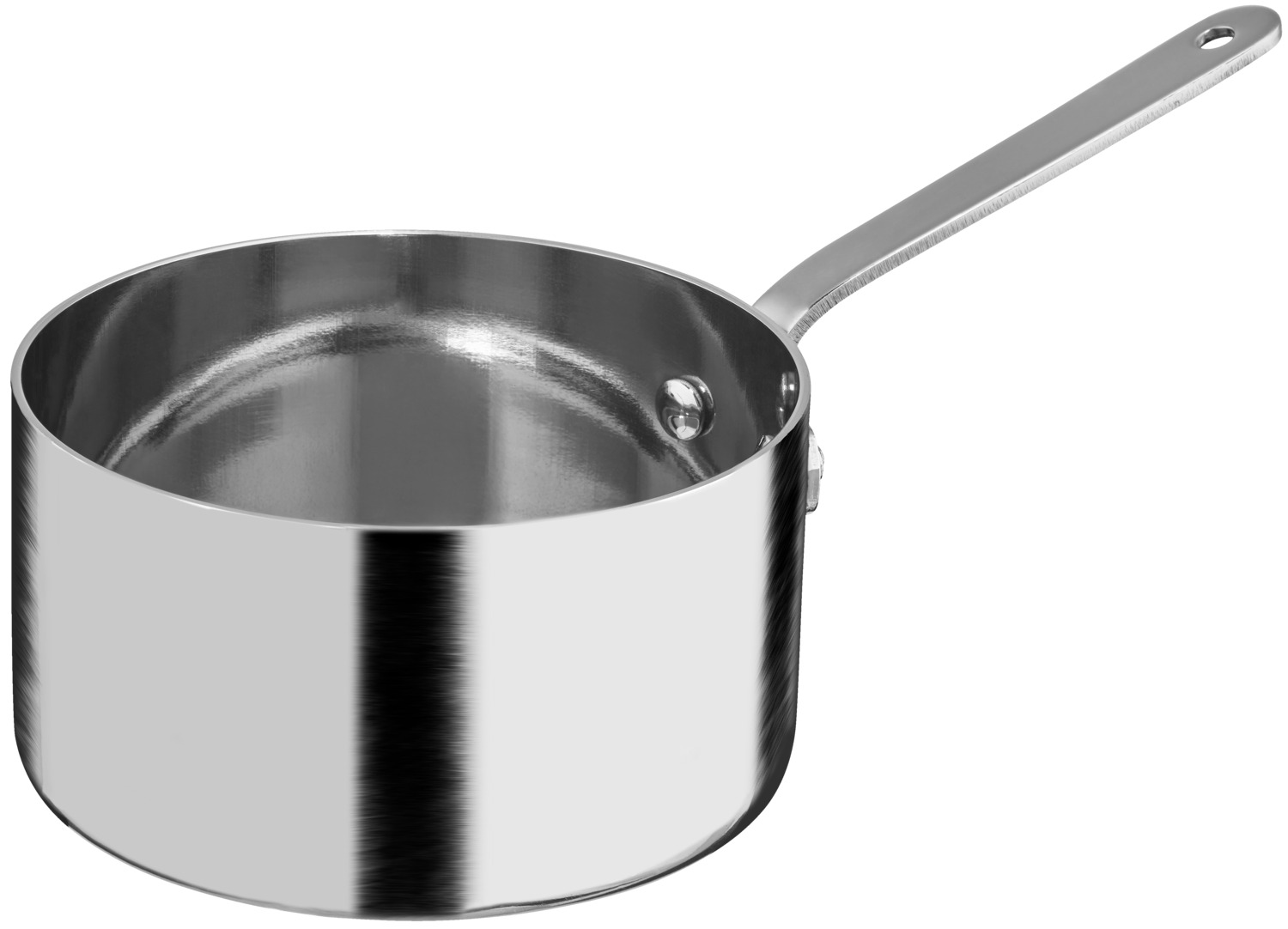 VEGA LUSINI Solutions GmbH Mini saucepan Pani Mini Stielkasserolle Pani Mini saucepan Pani; 220 ml, 8x4.5 cm (ØxH); silver; round Mini Stielkasserolle Pani; 220 ml, 8x4.5 cm (ØxH); silber; rund Mini saucepan made of chrome-nickel stainless steel 18/0. Suitable for all hobs except gas and induction. Not suitable for microwave. All dimensions are measured without handles. Suitable for dishwasher. Mini-Sielkasserolle aus Chrom-Nickel-Edelstahl 18/0, rostfrei. Für alle Kochfelder, außer Gas und Induktion, geeignet. Nicht mikrowellengeeignet. Alle Abmessungen sind ohne Griffe gemessen. Spülmaschinengeeignet.