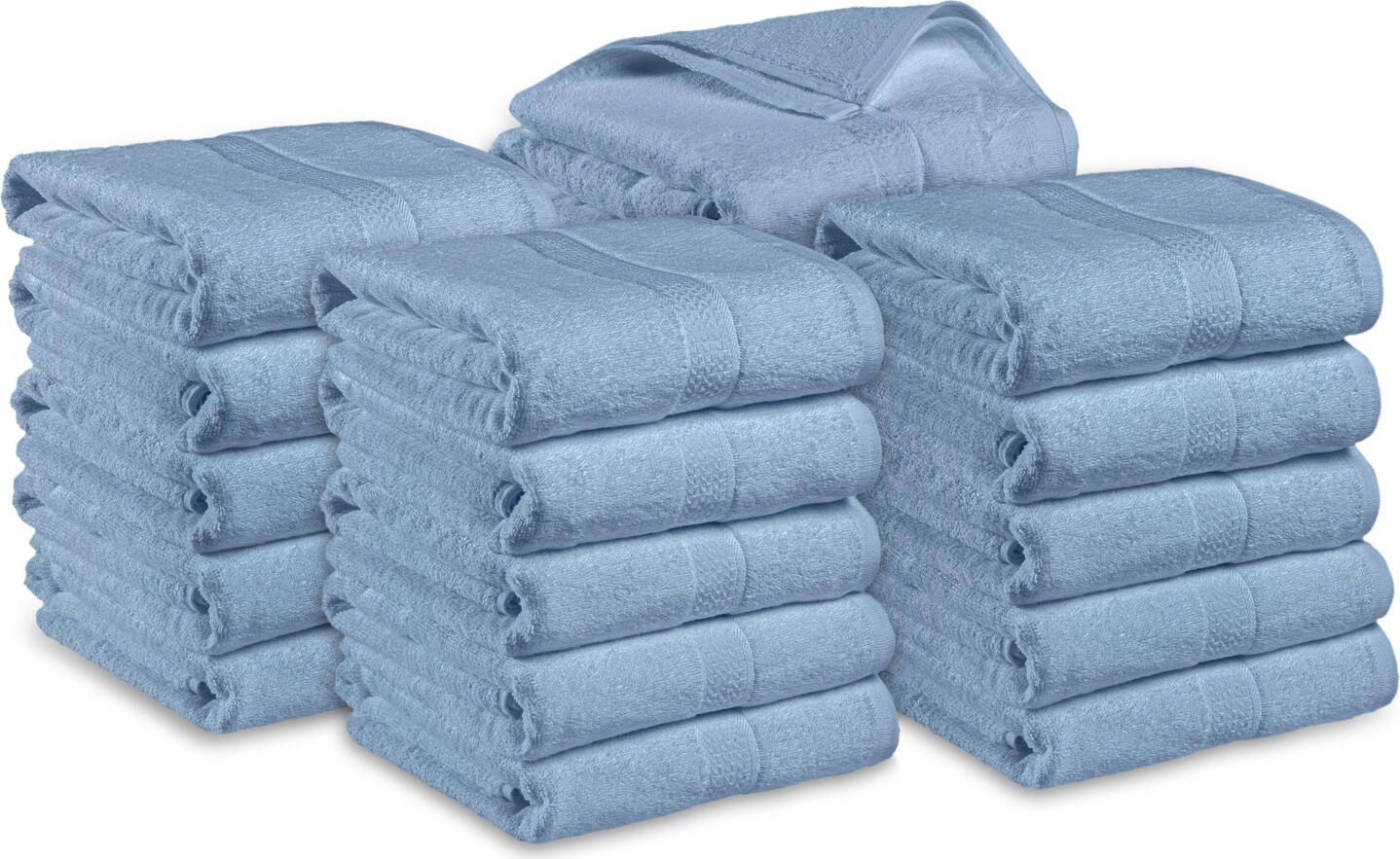 Prosop de dus PULSIVA Mars, 100% bumbac, 70 x 140 cm, absorbant, rezistent, uscare rapida, certificat OEKO-TEX Standard 100, albastru