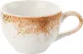 VEGA Purior Espresso Cup, 100ml Porcelain Coffee Cup, Hand-Painted, Dishwasher and Microwave Safe, White/Brown, 6.5cm Diameter