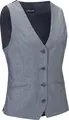 Jobeline Blake Women's Chambray Waistcoat Vest, Size 48, 100% Cotton, 4-Button Placket, Adjustable Back, Pre-washed Finish