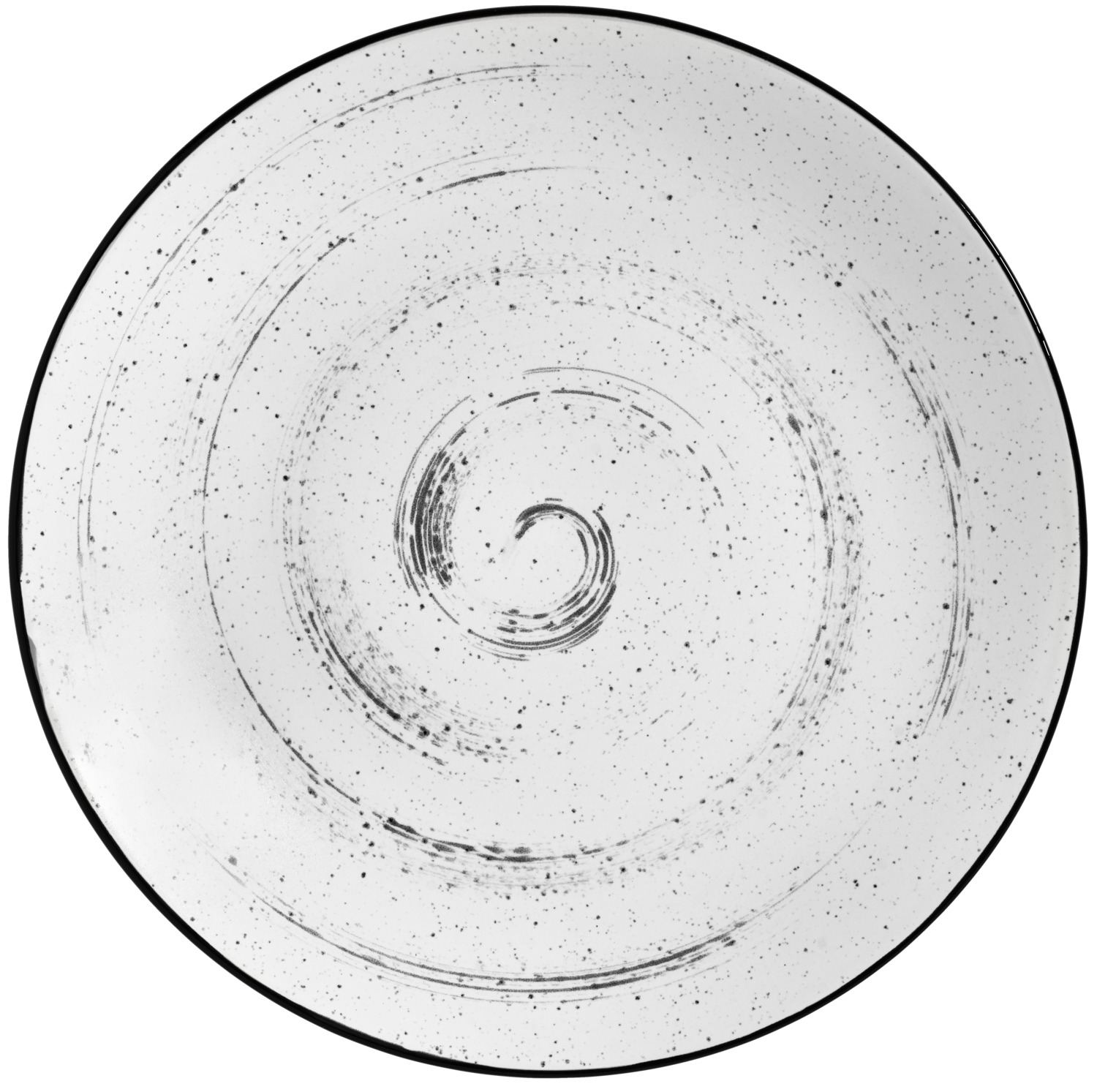 VEGA LUSINI Solutions GmbH Plate Fungio flat Teller Fungio flach Plate Fungio flat; 17 cm (Ø); white/black; round; 6 piece / pack Teller Fungio flach; 17 cm (Ø); weiß/schwarz; rund; 6 Stück / Pack Porcelain flat plate in the current vintage look. White with decorative black rim and small irregular speckles. Without flag. Dishwasher safe and microwaveable. Flacher Teller aus Porzellan im aktuellen Vintage-Look. Weiß mit dekorativem schwarzem Rand und kleinen unregelmäßigen Sprenkeln. Ohne Fahne. Spülmaschinenfest und mikrowellengeeignet.