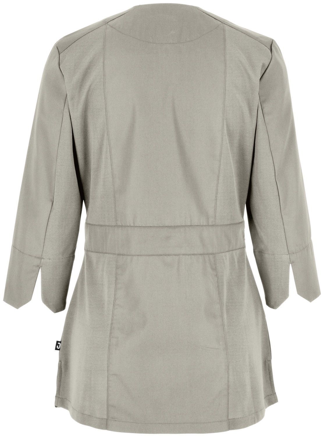 Jobeline Paloma Women's Tunic, 65% Polyester 35% Cotton, V-Neck, 3/4 Sleeves with Piqué Detail, Two Patch Pockets, Stone-Grey