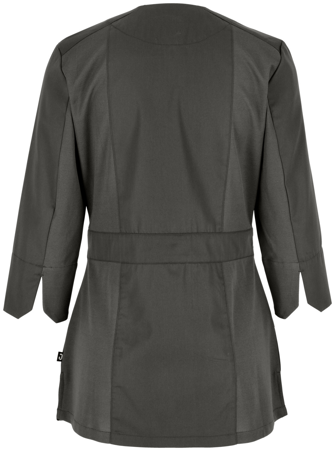 Jobeline Paloma Women's Tunic, 65% Polyester 35% Cotton, V-Neck, 3/4 Sleeves, Breathable Pique Inserts, OEKO-TEX Standard 100, Gray-brown