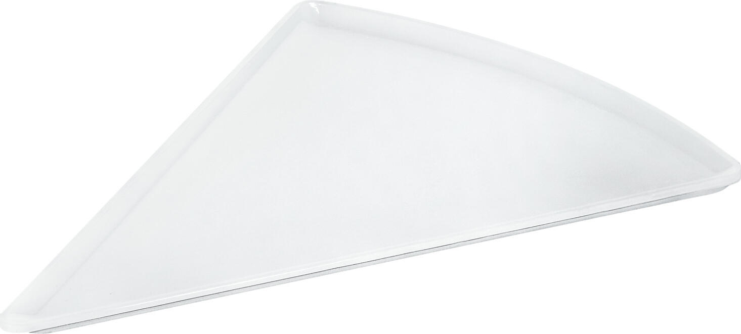 PULSIVA LUSINI Solutions GmbH Serving platter Tornago Servierplatte Tornago Serving platter Tornago; 27.8x21.8x1.3 cm (LxWxH); white; triangular; 6 piece / pack Servierplatte Tornago; 27.8x21.8x1.3 cm (LxBxH); weiß; dreieckig; 6 Stück / Pack Melamine serving platter for pizza corners. Particularly durable and hard-wearing due to high impact and break resistance. Application range between -30 °C to +70 °C. Dishwasher safe. Servierplatte aus Melamin für Pizzaecken. Besonders langlebig und strapazierfähig durch hohe Stoß- und Bruchfestigkeit. Einsatzbereich zwischen -30 °C bis +70 °C. Spülmaschinenfest.
