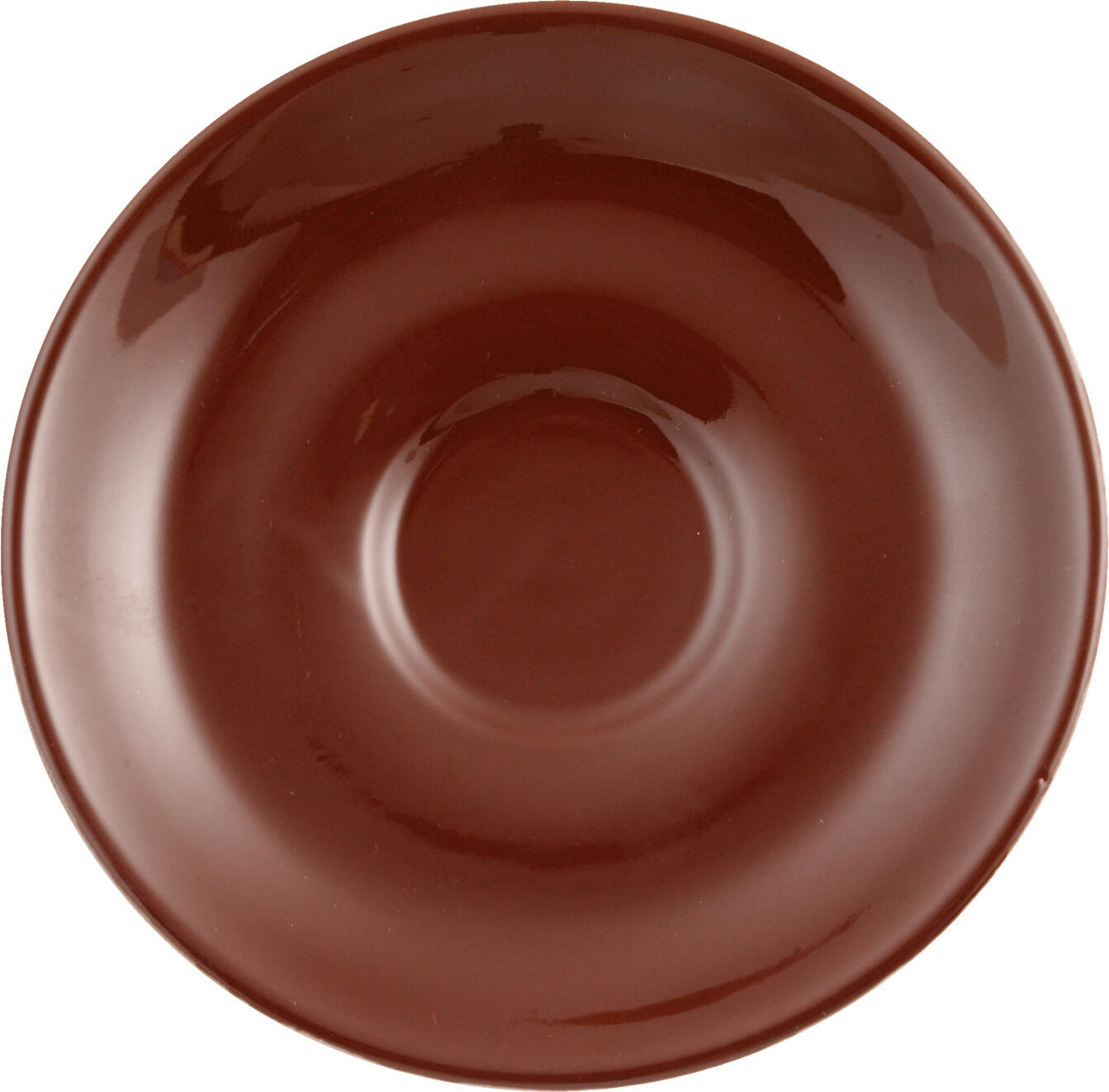 PULSIVA Joy 2.0 Espresso Saucers, 12.5 cm Round Porcelain Plates, Brown, Dishwasher and Microwave Safe, Stackable Sturdy Design