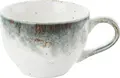 Cesti de espresso VEGA Purior, 100ml din Porcelana, Pictate Manual, Compatibile cu Masina de Spalat Vase si Cuptorul cu Microunde, Alb/Teal
