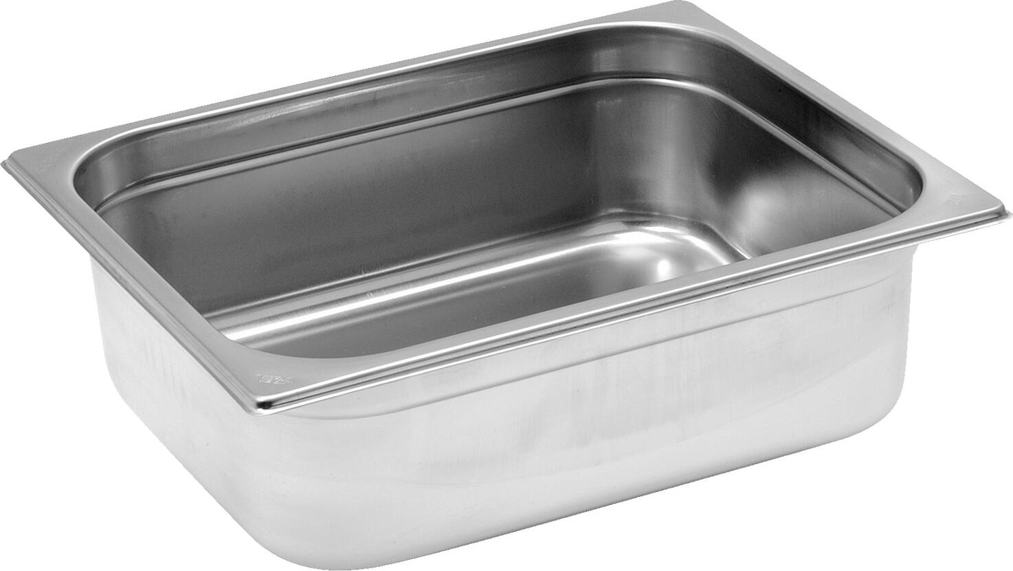 Vitrină pentru bufet VEGA Fundale, Inox 18/10 GN 1/1, 2 containere GN 1/2, Capac rulant Sturgis din Tritan, 63 x 42.5 x 33.9 cm