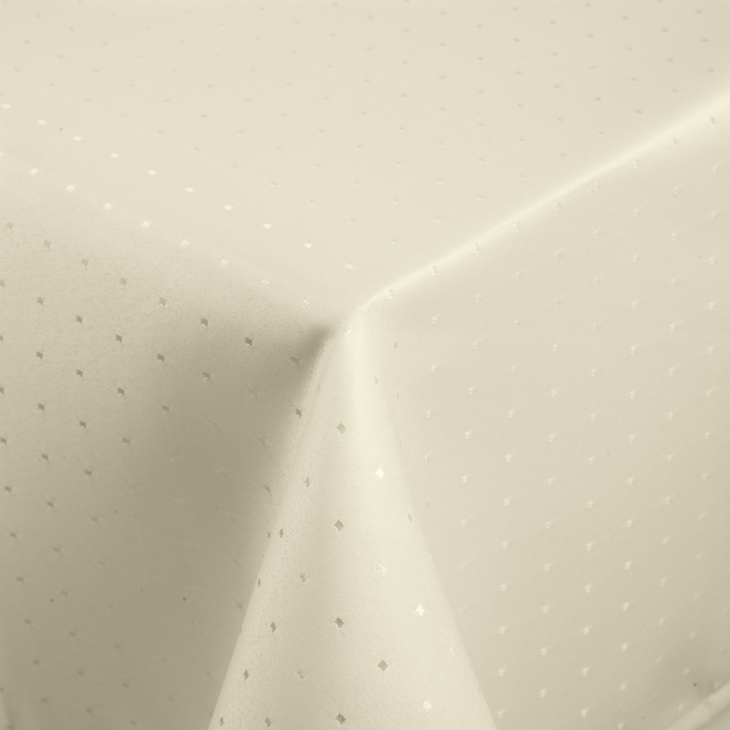 ERWIN M. Nito Square Tablecloth 80x80 cm, Champagne Beige, 100% Polyester, Stain Resistant, Glossy Check Pattern, Easy-Care Fabric