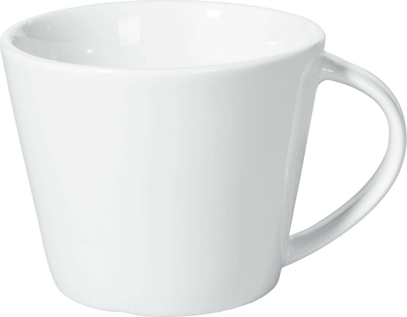VEGA Bebida Porcelain Latte Cup, 300 ml, White, Robust Milk Coffee Cup, Dishwasher and Microwave Safe, 9.8 cm Diameter