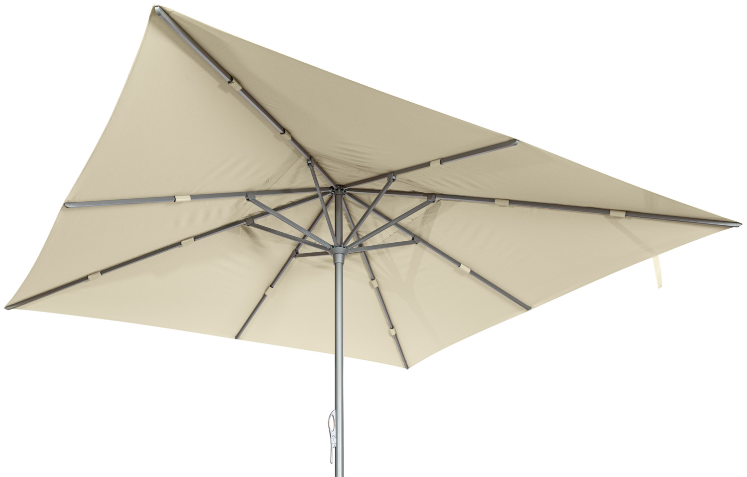 Umbrela de Terasa VEGA Fiesto Patrata 400x400x300 cm, Cadru Aluminiu Vopsit Electrostatic, Coperta Poliester Premium UV 50+, Parasol Gastro