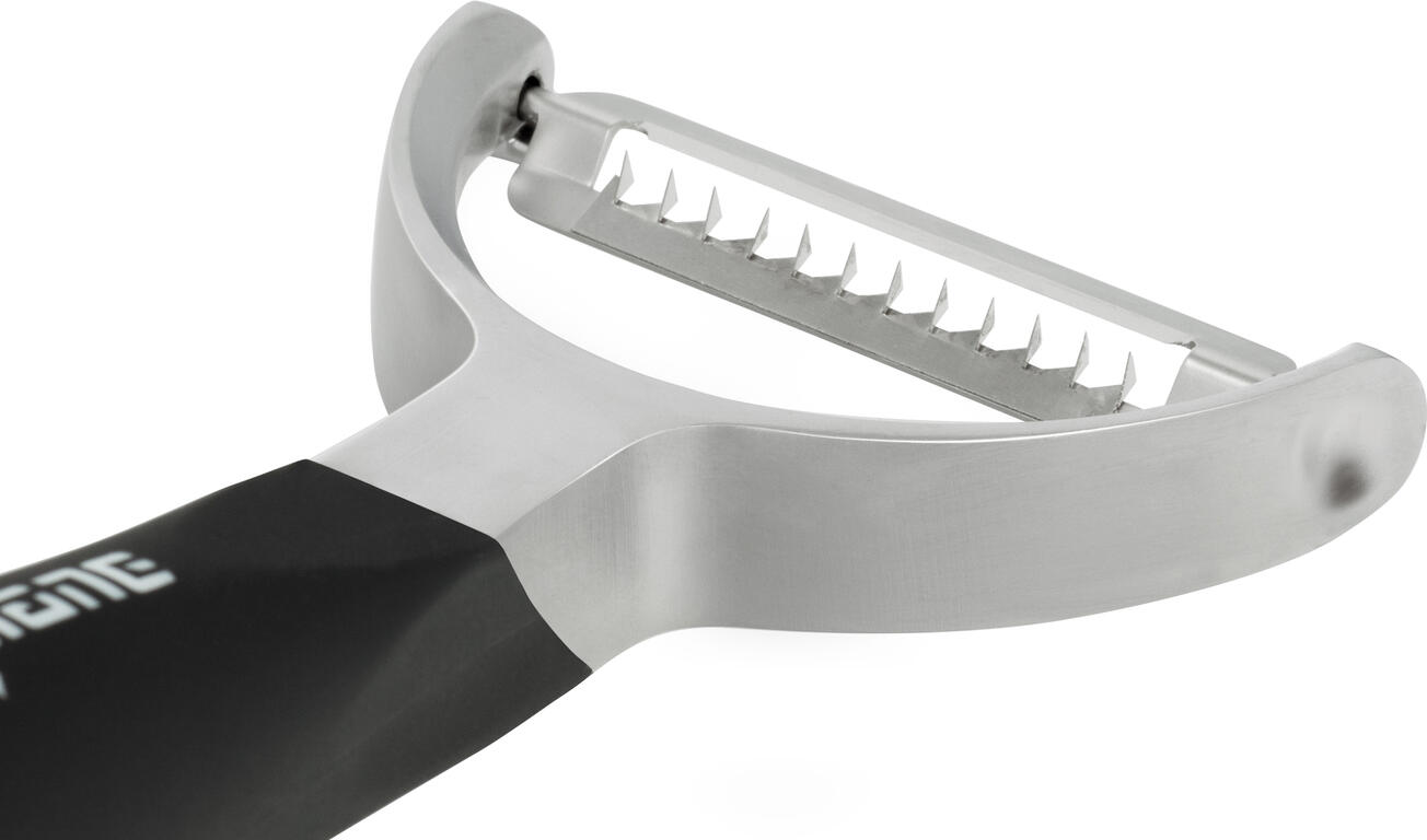 Microplane Professional Y Peeler, Julienne Stainless Steel Double Blade, Ergonomic Non-Slip Soft-Touch Handle, Y-Shaped Vegetable Peeler, 16.4 x 7.5 x 2.5 cm