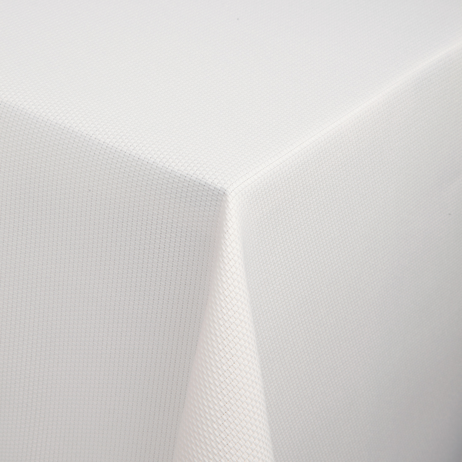 ERWIN M. LUSINI Ambita Jacquard Tablecloth, 100% Polyester, 80 x 80 cm Square, White, Stain Resistant, Easy-Care Structured Fabric