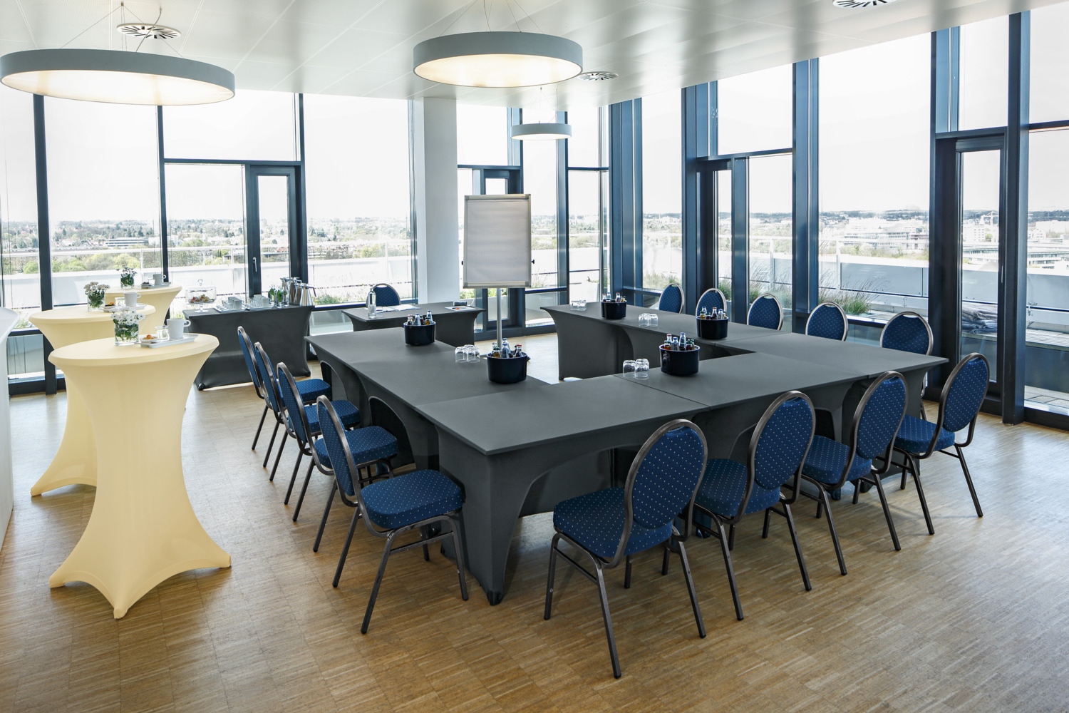 ERWIN M. LUSINI Grace Banquet Table Cover, Rectangular Stretch Fit with Recess, 74x120x74 cm, Anthracite, Polyester Spandex, OEKO-TEX Standard 100