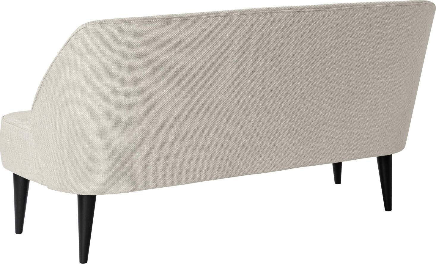 VEGA Lasse 3-Seater Sofa, Beige Polyester Fabric, 155x60x82 cm, No-Sag Suspension, Fire-Retardant BS 5852, Without Armrests, Indoor Use