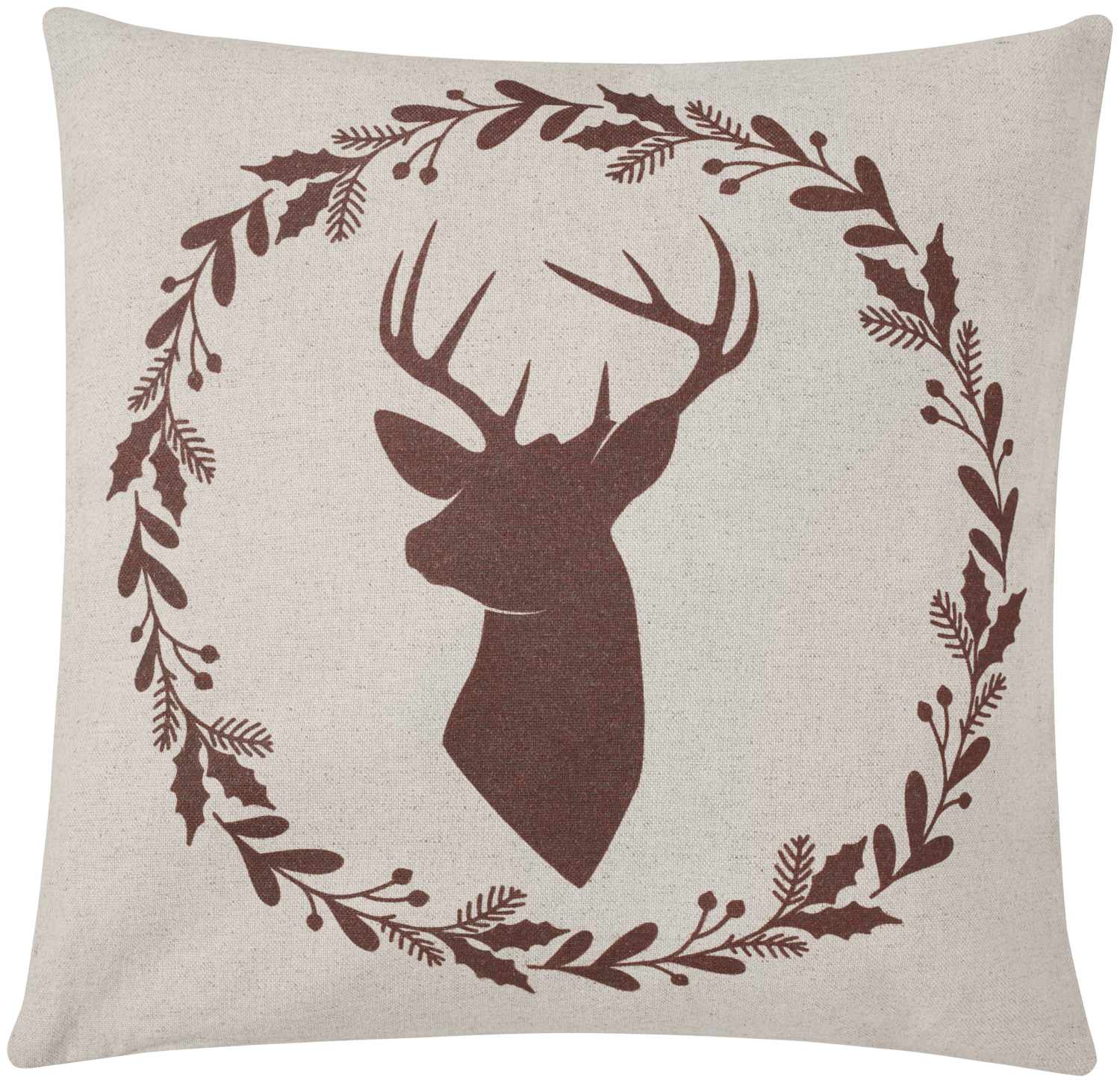 ERWIN M. LUSINI Solutions GmbH Cushion cover Kaprun Kissenhülle Kaprun Cushion cover Kaprun; 50x50 cm (WxL); beige/dark-brown Kissenhülle Kaprun; 50x50 cm (BxL); beige/dunkelbraun 90% cotton, 10% linen. Weight approx. 230 g/m². Single-sided printed cushion cover featuring a modern stag design, made from a blended fabric. Zip fastening for quick fitting. Supplied without filling. 90 % Baumwolle, 10 % Leinen. Gewicht ca. 230 g/m². Einseitig bedruckte Kissenhülle mit modernem Hirsch-Design aus Mischgewebe. Reißverschluss für schnelles beziehen. Lieferung ohne Füllung.