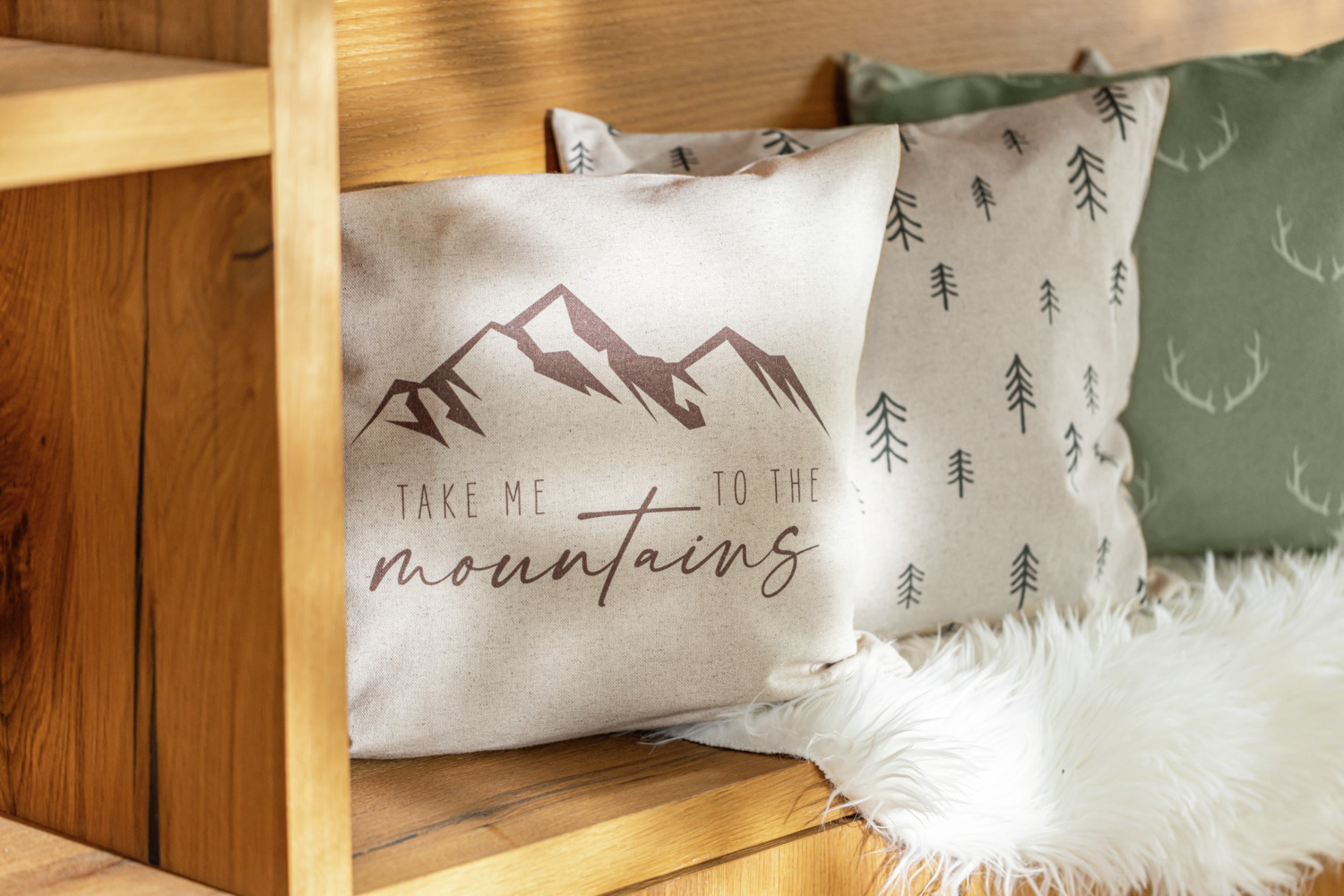 ERWIN M. LUSINI Solutions GmbH Brixen Cushion Cover, 50x50 cm, Cotton Linen Blend, Double-Sided Fir Tree Pattern, Zip Closure, Light-Grey/Dark-Grey