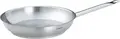 Pulsiva Profession Frying Pan, 28 cm, 2.9 L, 18/10 Chrome-Nickel Stainless Steel, Sandwich Base with 6mm Aluminum Core, Induction Compatible, Silver