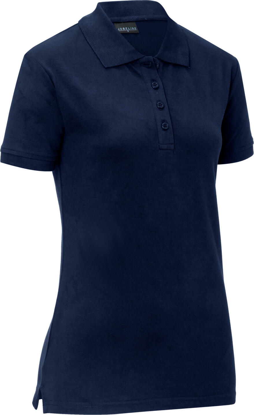 JOBELINE LUSINI Solutions GmbH Women's polo shirt Cato short sleeve Damen Poloshirt Cato Kurzarm Women's polo shirt Cato short sleeve; Size S; navy Damen Poloshirt Cato Kurzarm; Kleidergröße S; navy 95 % cotton, 5 % elastane. 40°C wash. Classic short-sleeved polo piqué shirt for women in easy-care, crease-resistant cotton-elastane fabric. Flat knit cuffs on the sleeves and collar, as well as a four-button placket. With short side slits. Also available with three-quarter length sleeves. Slightly tailored cut. Back length: 66 cm for size S. 95 % Baumwolle, 5 % Elasthan. 40°-Wäsche. Klassisches kurzärmliges Polo-Piqué-Shirt für Damen in pflegeleichter, knitterfreier Baumwoll-Elasthan-Qualität. Flachstrickbündchen an Ärmel und Kragen, sowie Vierknopfleiste. Mit kurzen seitlichen Schlitzen. Auch mit Dreiviertelarmlänge erhältlich. Leicht tailliert geschnitten. Rückenlänge: 66 cm bei Gr. S