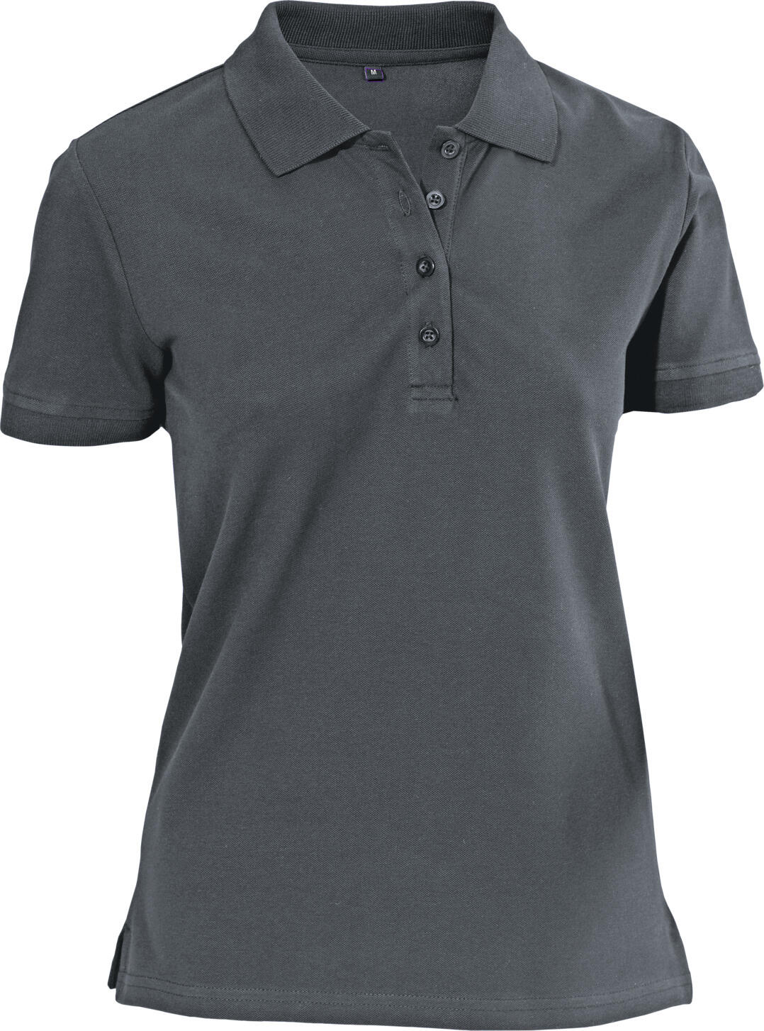 JOBELINE LUSINI Solutions GmbH Women's polo shirt Cato short sleeve Damen Poloshirt Cato Kurzarm Women's polo shirt Cato short sleeve; Size XS; graphite Damen Poloshirt Cato Kurzarm; Kleidergröße XS; graphit 95 % cotton, 5 % elastane. 40°C wash. Classic short-sleeved polo piqué shirt for women in easy-care, crease-resistant cotton-elastane fabric. Flat knit cuffs on the sleeves and collar, as well as a four-button placket. With short side slits. Also available with three-quarter length sleeves. Slightly tailored cut. Back length: 66 cm for size S. 95 % Baumwolle, 5 % Elasthan. 40°-Wäsche. Klassisches kurzärmliges Polo-Piqué-Shirt für Damen in pflegeleichter, knitterfreier Baumwoll-Elasthan-Qualität. Flachstrickbündchen an Ärmel und Kragen, sowie Vierknopfleiste. Mit kurzen seitlichen Schlitzen. Auch mit Dreiviertelarmlänge erhältlich. Leicht tailliert geschnitten. Rückenlänge: 66 cm bei Gr. S