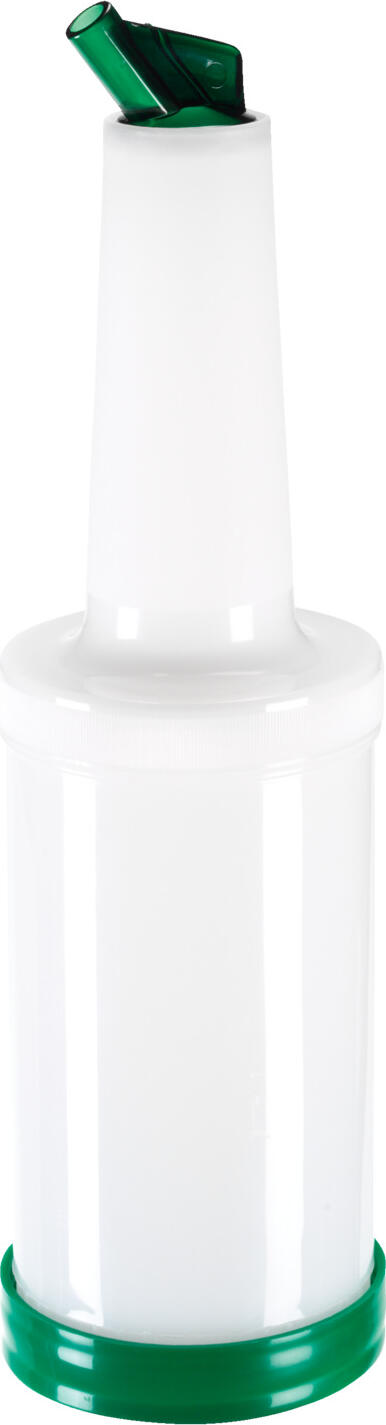 Pulsiva Lusini Dosing Bottle Party, White/Green, 850 ml Polypropylene Dispenser, 9 x 33 cm, Dishwasher Safe, Professional Kitchen Squeeze Bottle