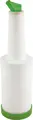 Pulsiva Lusini Dosing Bottle Party, White/Green, 850 ml Polypropylene Dispenser, 9 x 33 cm, Dishwasher Safe, Professional Kitchen Squeeze Bottle
