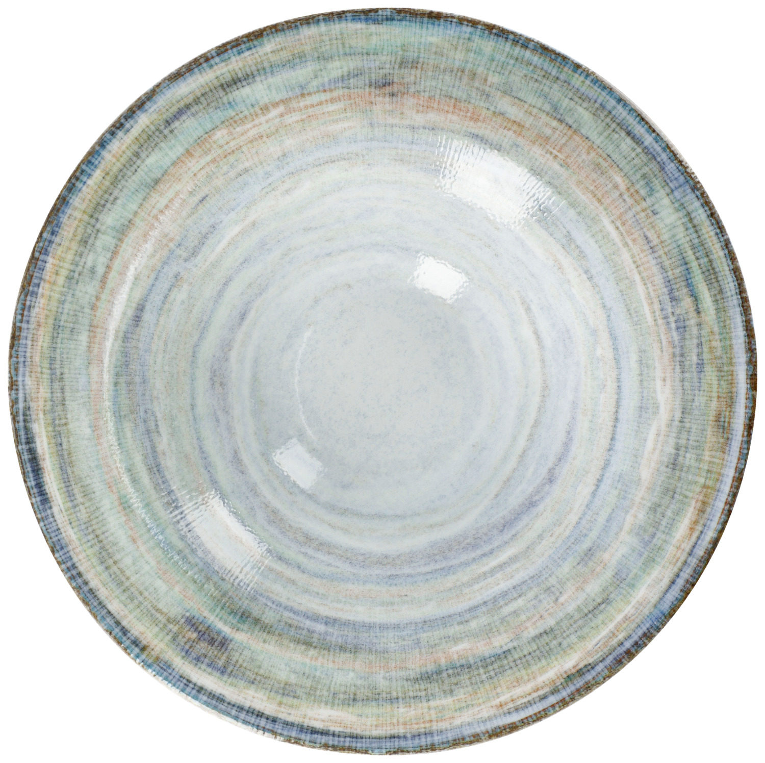 VEGA Jupiter Porcelain Pasta Plate, 30 cm Diameter, 600 ml Capacity, Multicoloured Digital Print, Microwave and Dishwasher Safe, Robust Tableware
