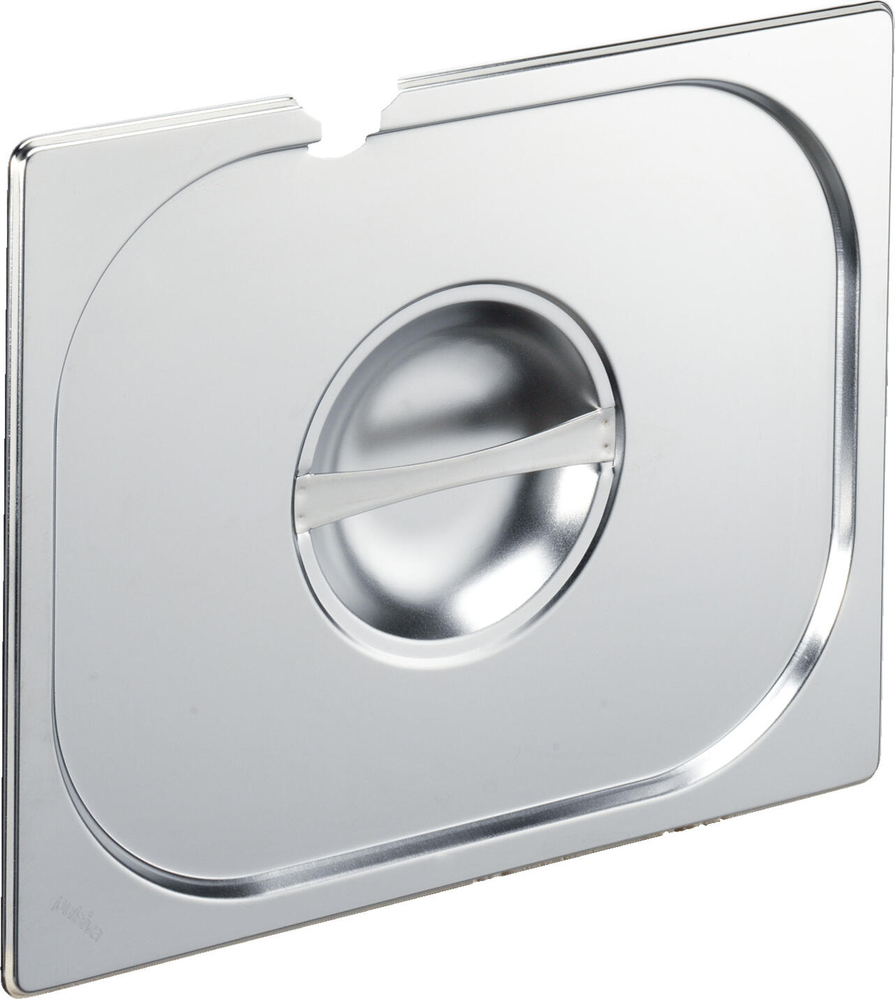 Capac GN 1/2 Pulsiva Basic, Capac Gastronorm din Otel Inoxidabil cu Decupaj pentru Lingura, 32.5 x 26.5 cm, Rezistent la Rugina