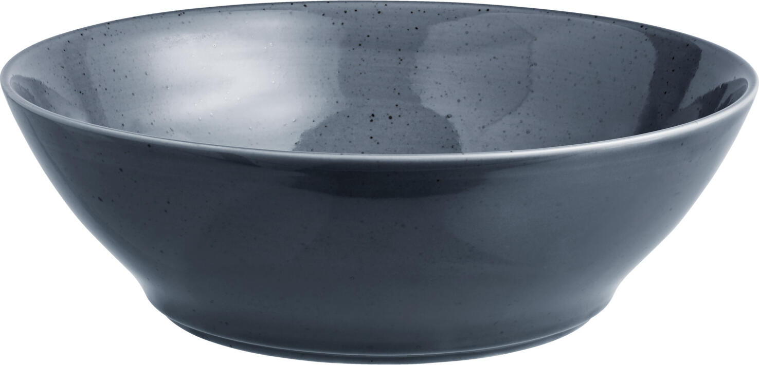 VEGA Alessia Porcelain Bowl, 1300ml, 21cm Diameter, Grey Speckled Finish, Microwave and Dishwasher Safe, Modern Classic Style