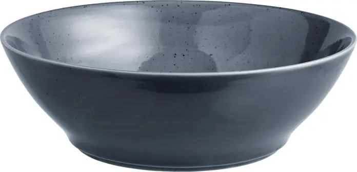 VEGA Alessia Porcelain Bowl, 1300ml, 21cm Diameter, Grey Speckled Finish, Microwave and Dishwasher Safe, Modern Classic Style