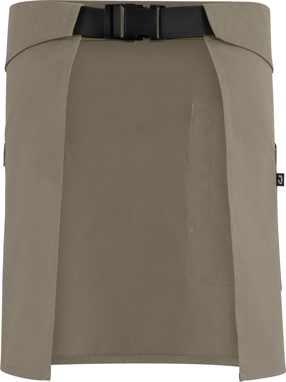 Jobeline Belt Apron Half Apron 45x80 cm Polyester Cotton Color: Taupe with Side Pocket Pen Holder and Tea Towel Loop OEKO-TEX Standard 100