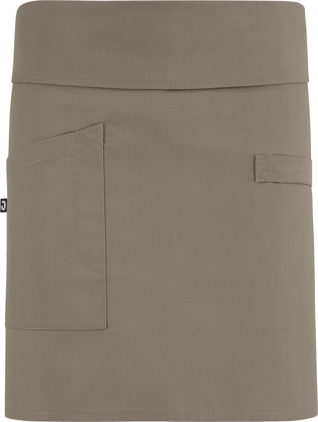Jobeline Belt Apron Half Apron 45x80 cm Polyester Cotton Color: Taupe with Side Pocket Pen Holder and Tea Towel Loop OEKO-TEX Standard 100