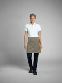 Jobeline Belt Apron Half Apron 45x80 cm Polyester Cotton Color: Taupe with Side Pocket Pen Holder and Tea Towel Loop OEKO-TEX Standard 100