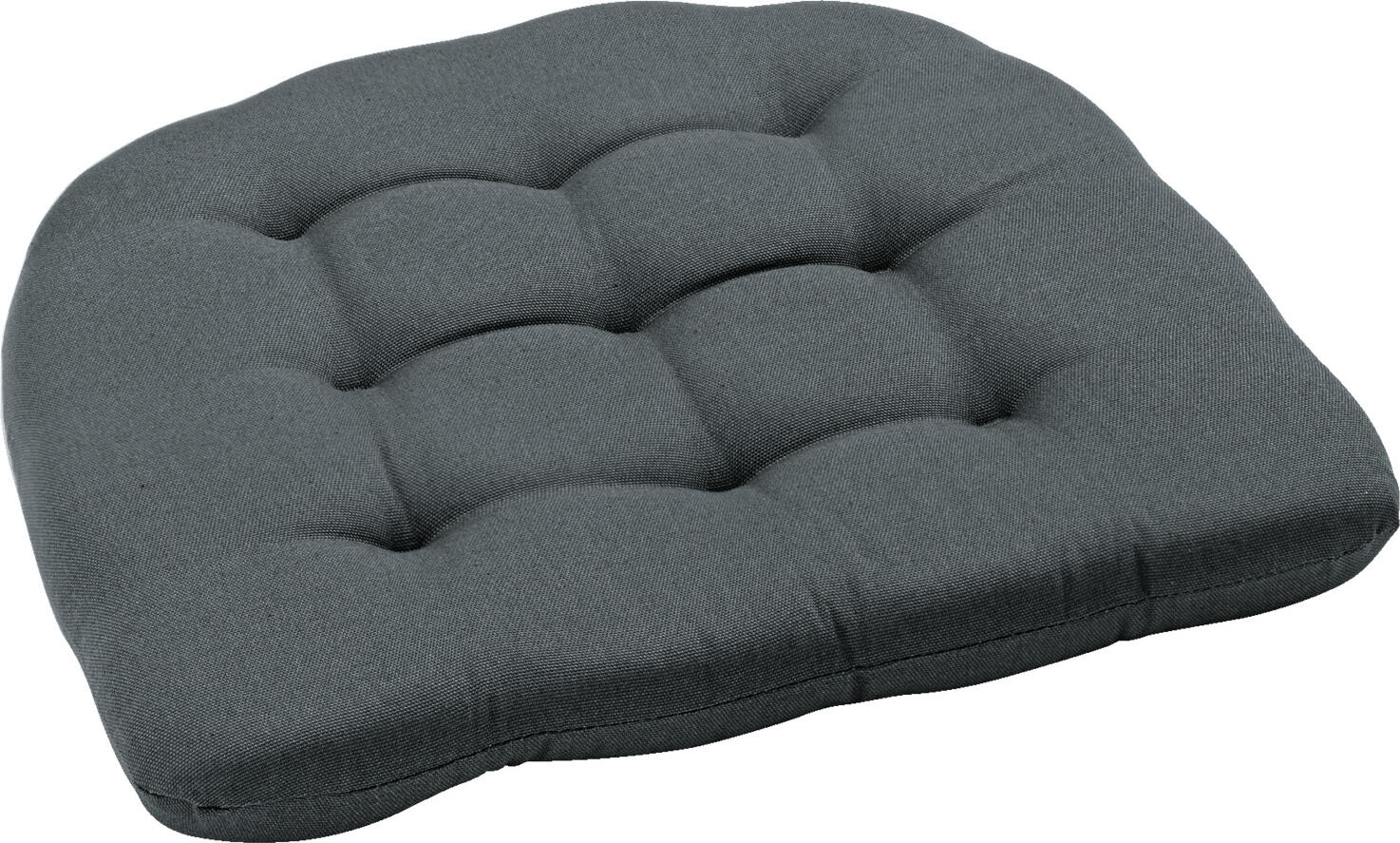 ERWIN M. LUSINI Solutions GmbH Seat cushion Colori Sitzkissen Colori Seat cushion Colori; 40x37.5x4 cm (WxLxH); anthracite; tapered Sitzkissen Colori; 40x37.5x4 cm (BxLxH); anthrazit; konisch 100% polyester. Seat cushion with dot stitching and elastic bands for fastening. Suitable for indoor and outdoor use. High seating comfort. Easy to clean, robust. 100 % Polyester. Sitzkissen mit Punktsteppung und Gummibändern zur Befestigung. Für Innen- und Außenbereich geeignet. Hoher Sitzkomfort. Pflegeleicht, robust.