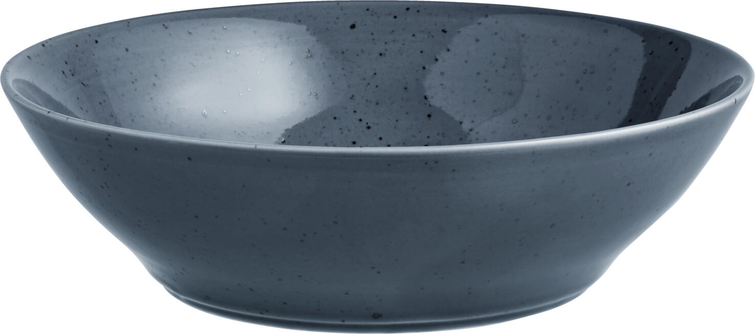 Bol rotund din porțelan VEGA Alessia, finisaj gri cu pete irregulare, 450 ml, diametru 15.5 cm, rezistent la mașina de spălat vase și cuptor cu microunde
