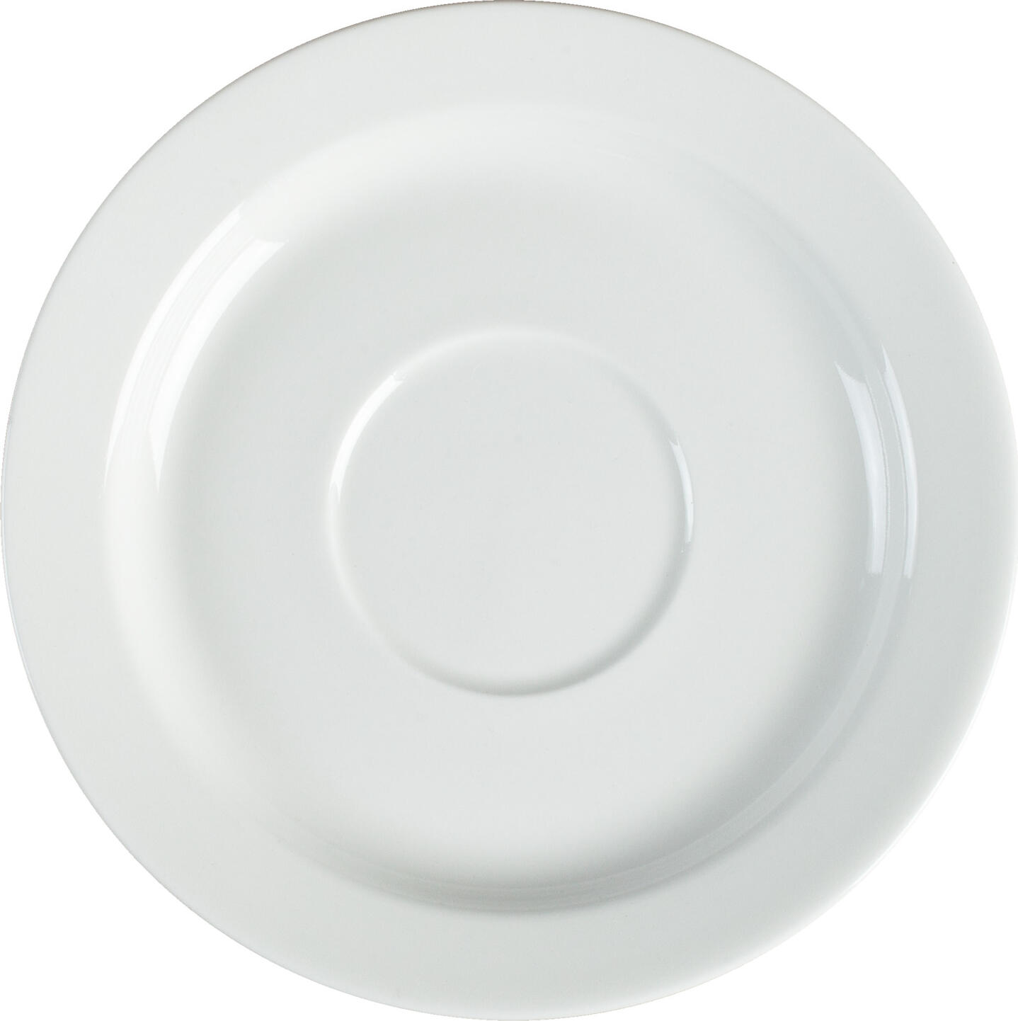 PULSIVA LUSINI Solutions GmbH Soup/mug saucer Ronda Suppen-/Becher-Untertasse Ronda Soup/mug saucer Ronda; 16 cm (Ø); white; round; 6 piece / pack Suppen-/Becher-Untertasse Ronda; 16 cm (Ø); weiß; rund; 6 Stück / Pack Classic, white crockery made of porcelain. With thin shards. With a smooth rim. Rim width of plate Ø 17 cm is approx. 1,7 cm.  All parts of the series are stackable, microwaveable and dishwasher safe. Weiße Suppen-/Becher-Untertasse aus Porzellan. Mit dünner Scherbenstärke. Spülmaschinenfest und mikrowellengeeignet.