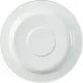 PULSIVA Ronda Porcelain Saucer for Soup and Mugs, 16 cm, White, Stackable, Microwave and Dishwasher Safe, Smooth Rim