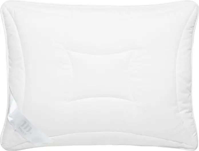 Erwin M. Yukon Fibre Pillow, 65 x 100 cm, Rectangular, White, 100% Super-Siliconised Hollow Polyester Fibre Filling, Cotton Satin Cover, Adjustable Filling, OEKO-TEX Standard 100