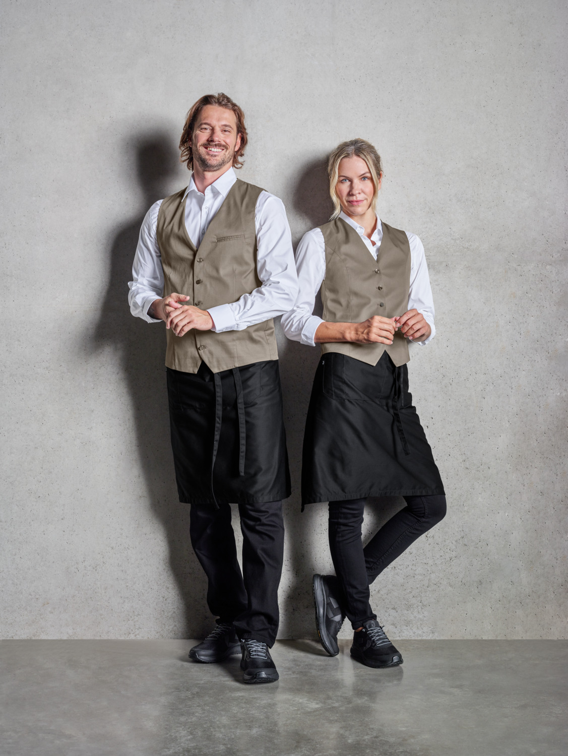 Jobeline Bistro Women's Service Vest, 65% Polyester 35% Cotton, Fully Lined Waistcoat with 5-Button Placket and Adjustable Back Strap