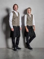 JOBELINE LUSINI Solutions GmbH Women's vest Bistro Damen Weste Bistro Women's vest Bistro; Size 34; taupe Damen Weste Bistro; Kleidergröße 34; taupe 65 % polyester, 35 % cotton. 60°C wash. Classic service waistcoat for ladies with adjustable back strap to adjust the width at the waist, 5-button placket and two piped pockets. Comfortable cut and fully lined. Particularly hard-wearing and easy-care blended fabric. Back length: 56 cm for size 36. 65 % Polyester, 35 % Baumwolle. 60°-Wäsche. Klassische Serviceweste für die Dame mit verstellbarem Rückenriegel zur Weitenregulierung in der Taille, mit 5-Knopfleiste und zwei paspelierten Taschen. Komfortabel geschnitten und komplett gefüttert. Besonders strapazierfähiges und pflegeleichtes Mischgewebe. Rückenlänge: 56 cm in Gr 36